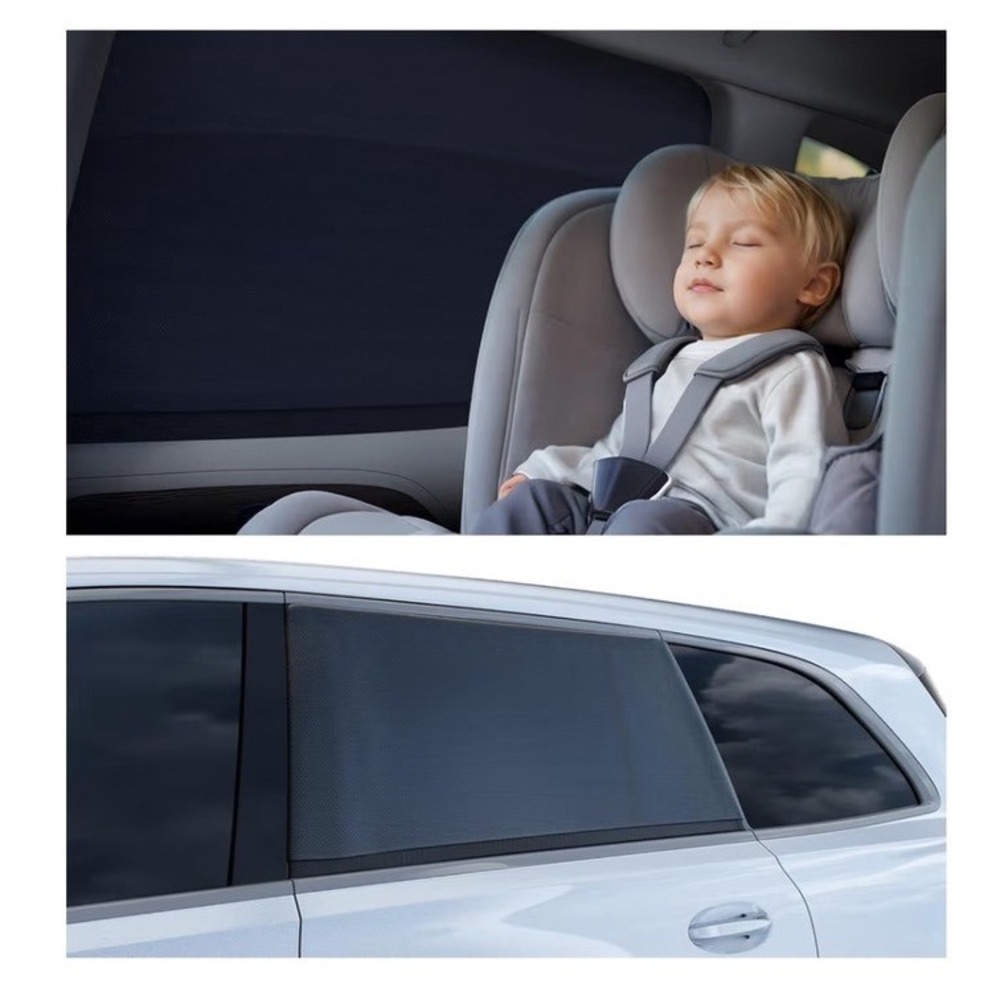 Nmoiss Car Window Shades 2 Pack UV Blocker Cling Sun Shade Cooling Layer
